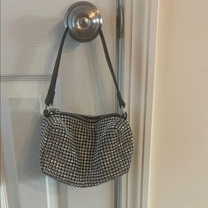 BCBGeneration Black and Silver Clutch